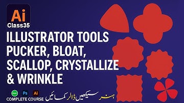 Adobe Illustrator Tutorial | Pucker, Bloat, Scallop, Crystallize & Wrinkle Tools + Clipping Mask