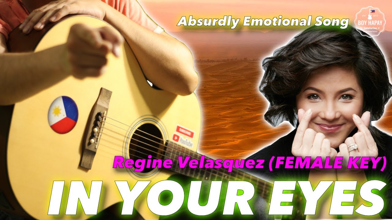 In Your Eyes FEMALE KEY Regine Velasquez Benson Instrumental guitar karaoke cover with