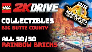 LEGO 2K Drive - All 50 Rainbow Bricks (Big Butte County) || Collectibles Guide