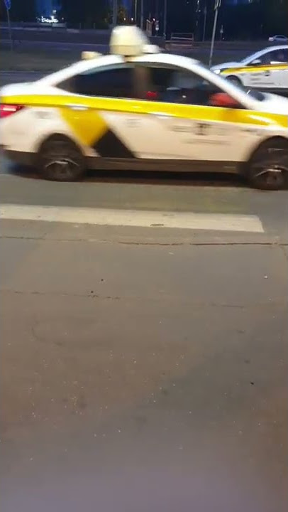 taxi at night in Russia