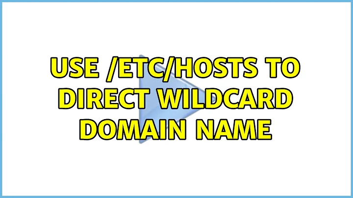Use /etc/hosts to direct wildcard domain name (2 Solutions!!)