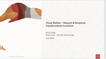 Visual Builder Request & Response Transformation Functions