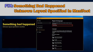 FIX: Something bad happened. Unknown layout specified in manifest