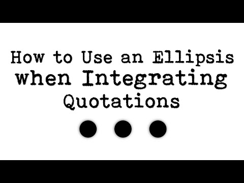 How to Integrate Quotations with an Ellipsis