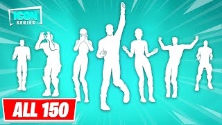 ALL 150 FORTNITE ICON SERIES DANCES & EMOTES! (Khaby Lame, Bust A Move, Get Griddy, Boy's A Liar)