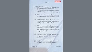 Bsc physics 4th semester elements of modern physics core-9 previous year question paper #shortsfeed