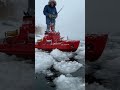 Polar Icebreaker on a Frozen Lake in a Blizzard #ai #viral #viralvideo