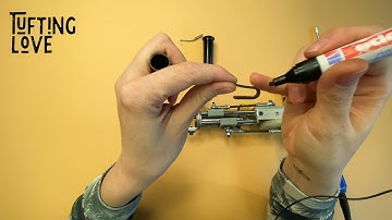 Loop Pile NK02 Tufting Gun - Yarn guide replacement tutorial - Tuftinglove.com