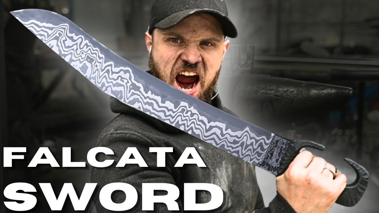 Forging a Damascus  FALCATA  |  This sword nearly DESTROYED the Roman Empire!!!!