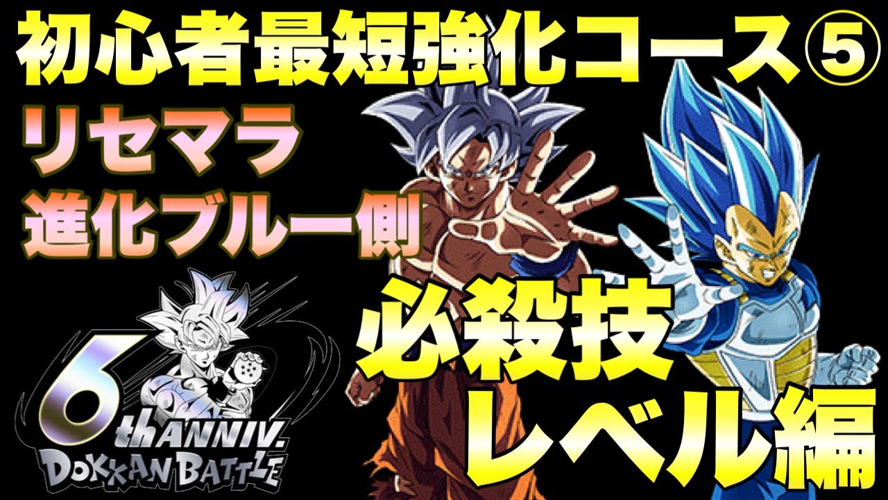 ドッカンバトル 1018 リセマラキャラの必殺技レベル上げ 進化ブルー 孫ベジータ 側 ６周年初心者コース第5弾 Dragon Ball Z Dokkan Battle Youtube