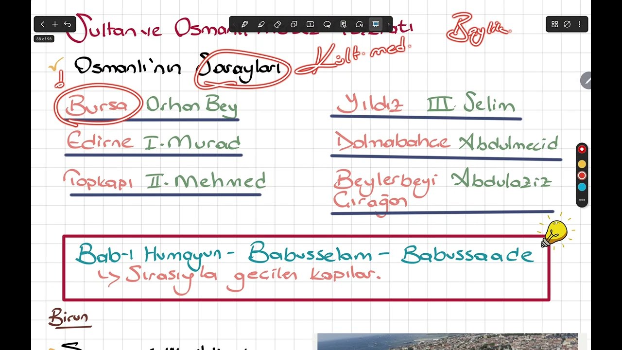 31) Osmanlı Kültür ve Medeniyeti: Saray Teşkilatı (Birun, Enderun, Harem) ve Divan-ı Hümayun