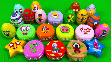 Rainbow SLIME 🌈 Finding Alphablocks, Numberblocks in STARS, SUITCASE Coloring! Satisfying ASMR