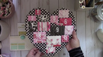 WRMK Mini Envelope Punch Board ~ Scalloped Heart Advent Calendar