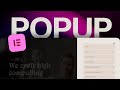 How to create a responsive Form Popup In Elementor Page Builder - Wordpress