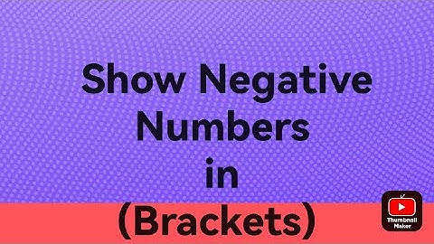 How to Show Negative Numbers In Red With Brackets In Excel | aziz360
