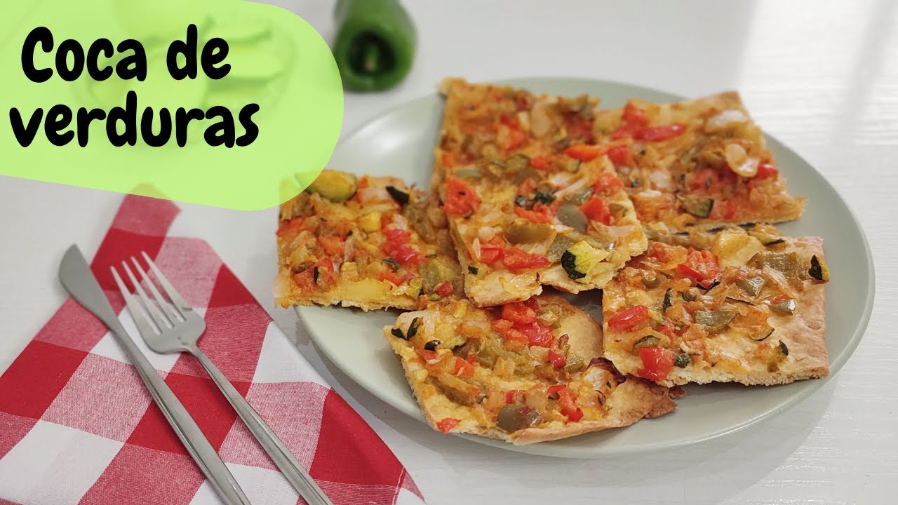 COCA DE VERDURAS en Thermomix. Una cena ¡FACIL Y SALUDABLE!🥒