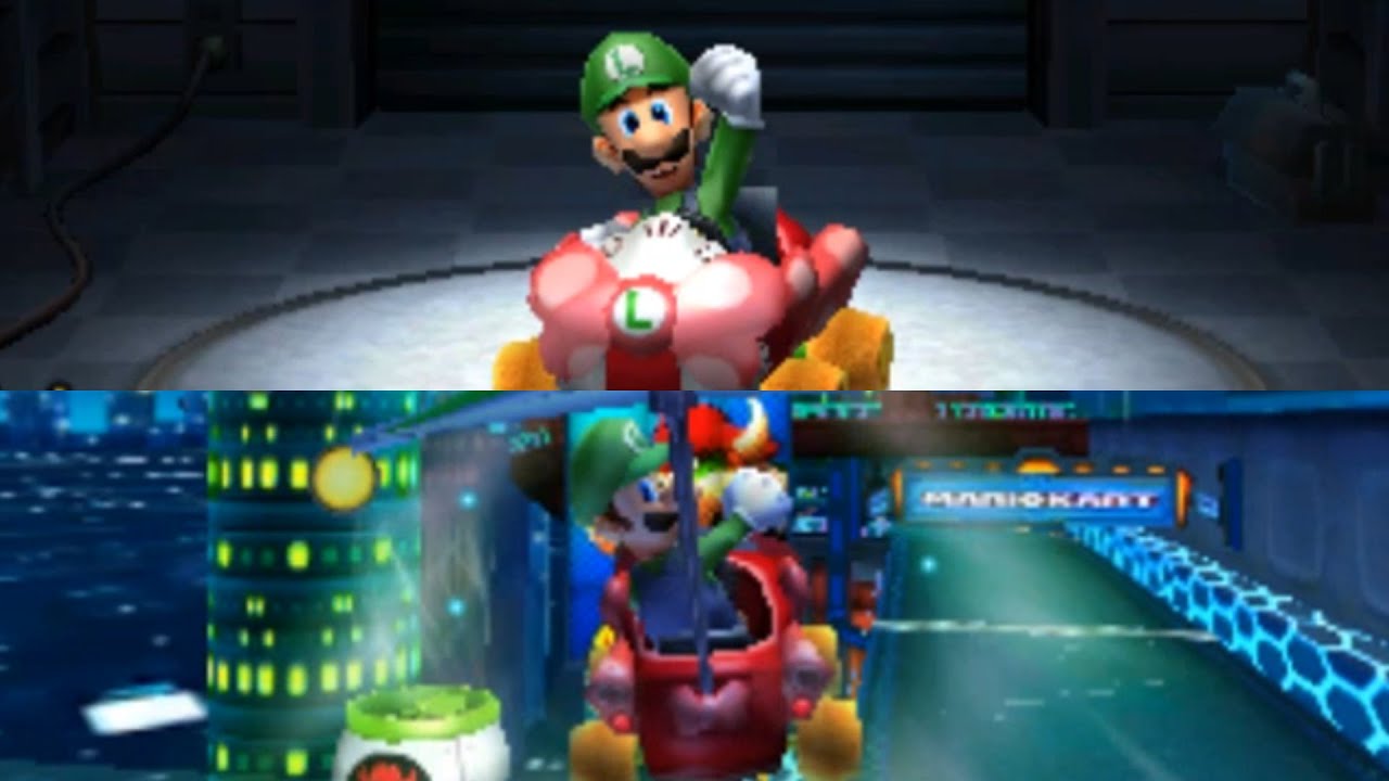 Mario Kart 7 - Luigi gameplay (Star Cup/100cc)