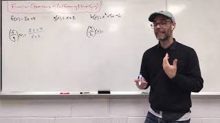 Algebra: Function Operations using Division and Simplify by Factoring