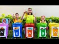 Clean Up Trash song for kids from Alex and Nastya