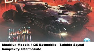 Moebius バットモービル スーサイド・スクワッド プラモデル Moebius Models 1:25 Batmobile - Suicide Squad Kit Review - YouTube