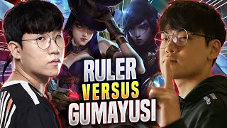 GUMAYUSI vs RULER! - T1 Gumayusi Plays Aphelios ADC vs JDG Ruler Caitlyn! | Season 2023
