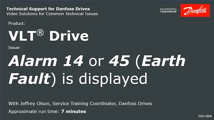 VLT® Drives: The drive is displaying an Alarm 14 or Alarm 45 Earth Fault