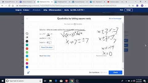 Khan Academy Quadratics by Taking Square Root