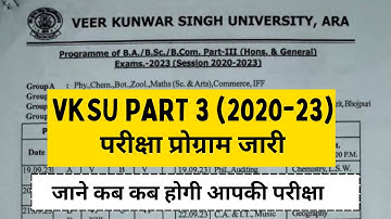 Vksu Part 3 Exam Program 2020-23 | Vksu Part 3 Exam Program 2023 | Vksu Exam Date 2020-23 | Vksu