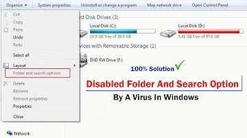 How to Enable Folder And Search Option Disabled By A Virus