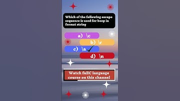 #clanguage | #shorts | \a Escape Sequence in C
