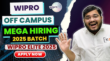 Wipro Biggest Off Campus Hiring 2025 Batch | Wipro Hiring Freshers 2025 | Wipro Elite Hiring 2025