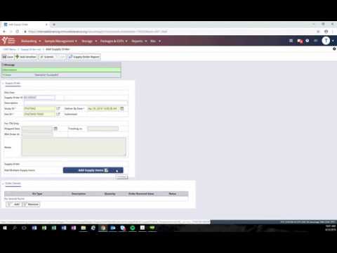 Labvantage Supply Order Demo