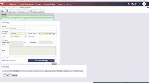 Labvantage Supply Order Demo