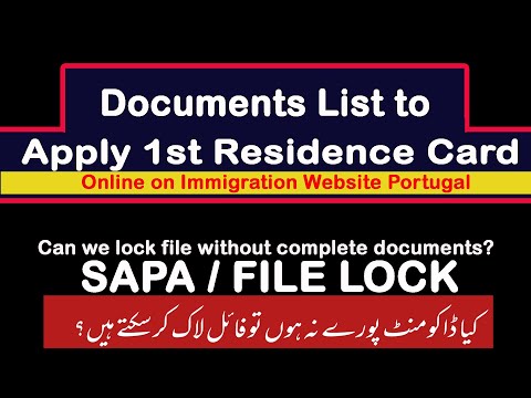 Document List to Apply Online Residence Card Request | SAPA SEF Portal Documents Detail