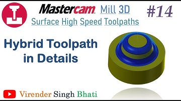 Mastercam Mill 3D || Hybrid Toolpaths || Surface high-speed Hybrid toolpath || Hybrid operation