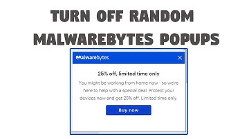 How To Turn off Random Malwarebytes Popups