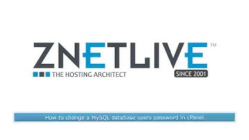 How to change a MySQL database users password in cPanel