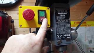 nvr switch with emergency stop added to titan drill press