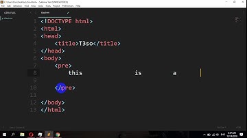 How to define preformatted text in HTML