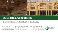 BCD130 - 2018 IBC and 2018 IRC Significant Changes Related to Wood Construction 