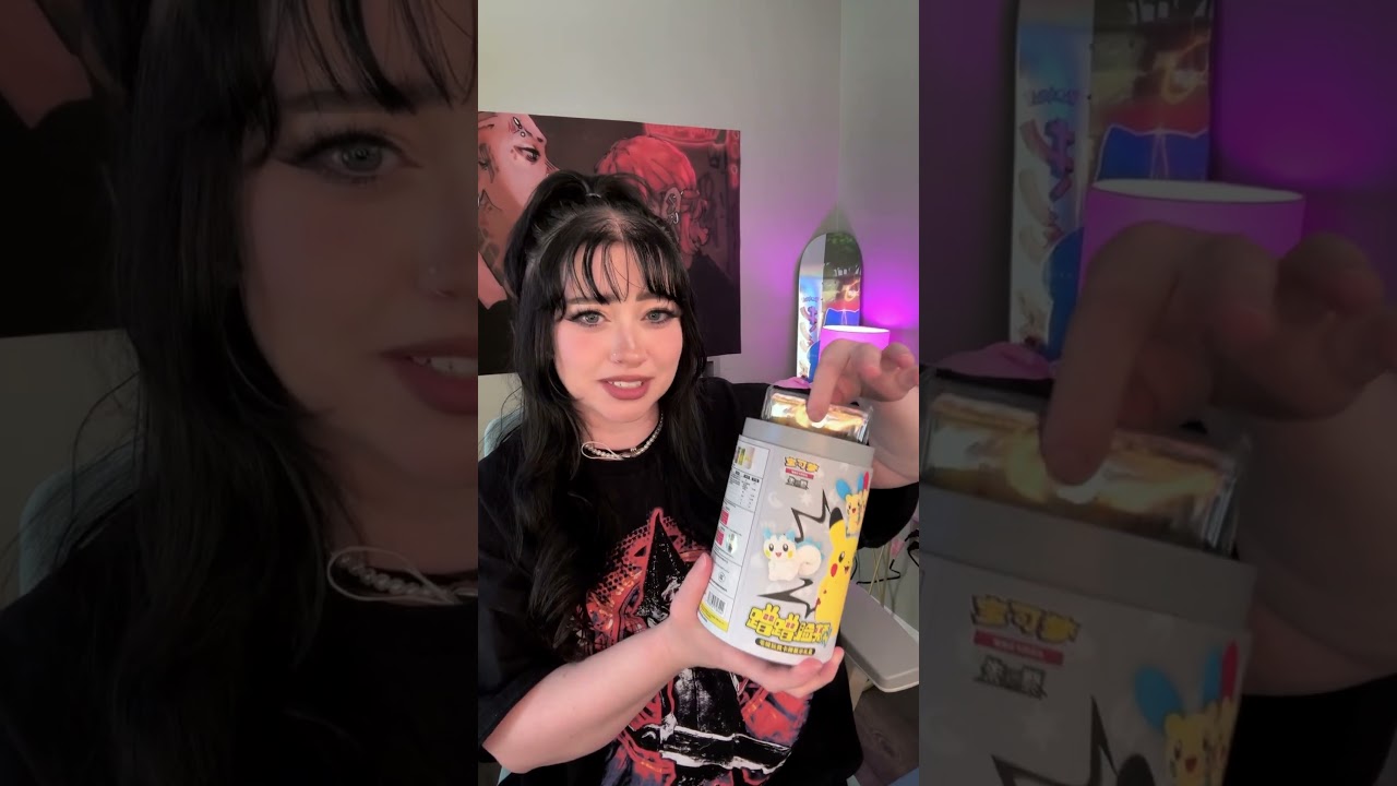 opening Pokémon mystery box 🩵⚡️ #pokemon #pokemonchannel #pokemoncards #mysterybox