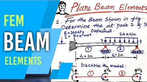 Beam problem in Finite Element Method | Stiffness matrices and deflection for beam element in FEM