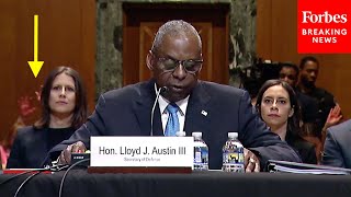 JUST IN: Pro-Palestinian Protesters Raise 'Bloody' Hands And Disrupt Lloyd Austin's Senate Testimony