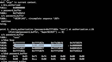 [Buffer Overflow Workshop] gdb Breakpoints and Memory Analysis Reference