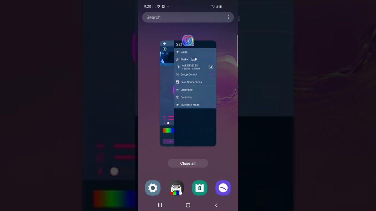 How to use Samsung S10 phone to search connection with MICTUNING APP