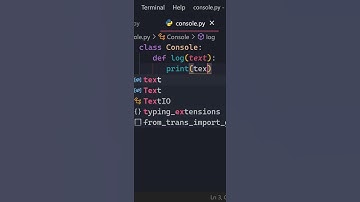 console.log in Python ❓ #Shorts