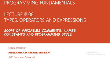 programming Fundamentals Lecture#8 for adp Riphah
