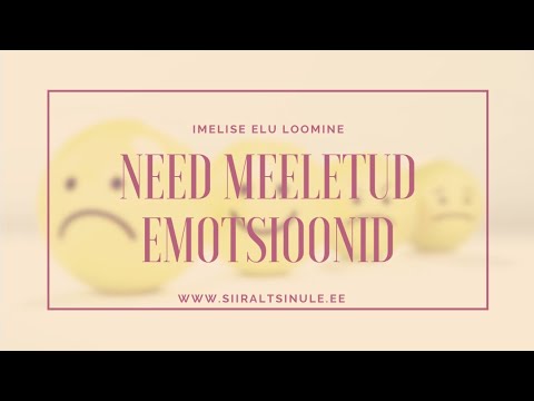 Video: Meditatsioon Ja Emotsioonid