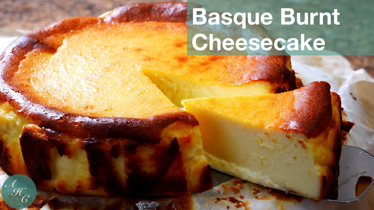 Basque Burnt Cheesecake Easy Recipe - YouTube