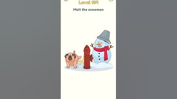 Melt the snowman ☃️ | Level 134 | DOP 2: Delete One Part #dop2 #shorts #snowman #dog #deleteonepart